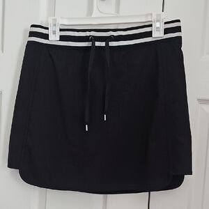 Athleta Black Athletic Shorts with White Stripes